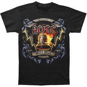 Hells Bells Shield T-shirt Acdc Graphics Unisex Tee